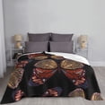 thumbnail image 4 of XMXT Flannel Throw Blanket for Couch, Warm Hand Drawn Butterfly Print Bed Sofa Decor Blankets for Home Bedroom, 80 x 60 inches, 4 of 8