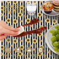 thumbnail image 6 of Sunflower and Leaf Black Pattern Round Tablecloth 70"x70", Wrinkle Resistant Wipeable Table Cover for Kitchen Dining Room Picnic Patio and Party, 6 of 6