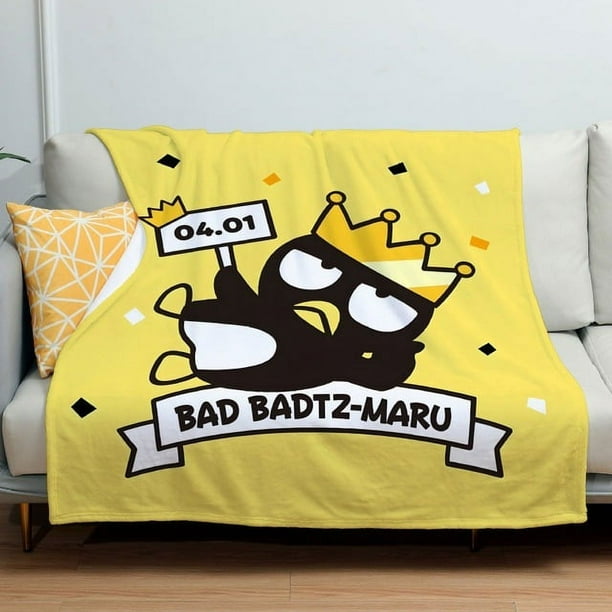 Sanrio Bad Badtz Maru Keroppi, manta de franela con dibujos animados, Sábana, sofá, manta para oficina, almuerzo, manta, regalo de periféricos de animé