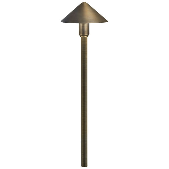 Kichler Fundamentals Brass 18.5" High LED Landscape Path Light