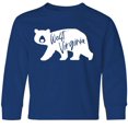 thumbnail image 3 of Inktastic West Virginia White Bear Silhouette Long Sleeve Youth T-Shirt, 3 of 5