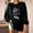 Black, variant on AOOCHASLIY Women Fall Tops Women Christmas Loose Long-Sleeved Fleece Oversized Print Pullover Sweatshirt