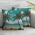 thumbnail image 3 of Chilfamy Tropical Beach Throw Pillow Covers Summer Palm Decorative Pillow Cover Outdoor Garden Cushion Covers for Home Decor Patio（Tropical Palm）, 3 of 5