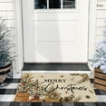 thumbnail image 5 of Merry Christmas Door Mat Outdoor for Front Door,Xmas Tree Eucalyptus Red Berries Holiday Welcome Doormat,Winter Floor Rugs for Indoor Porch Entrance Farmhouse Decor 30" x 17", 5 of 6
