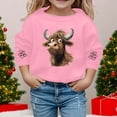 thumbnail image 2 of JHLZHS Girls Hoodie Blankets 8-10 Years Old Girls' Autumn and Winter Cute Cow Print Round Neck Long Sleeve Casual Hoodless Sweatshirt Zip up Hoodie Girls 12, 2 of 4
