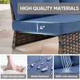 thumbnail image 6 of POCASSY L Shaped Patio Furniture Set, 8 Pieces Outdoor Conversation Set with Ottoman Brown Wicker Patio Sectional Sofa for Deck Garden in Blue, 6 of 20