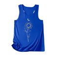 thumbnail image 3 of Gibobby Camiseta sin mangas de verano para mujer, camiseta sin mangas con gráfico de flores , camiseta informal para vacaciones(Azul,M), 3 of 4