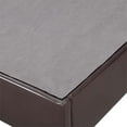 thumbnail image 4 of Bowery Hill Transitional Faux Leather Fabric King Platform Bed in Brown, 4 of 10