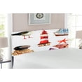 thumbnail image 2 of Nautical Headboard, Nautical Theme Elements Seagull Boat Lighthouse Shell Starfish Island Watercolor, Upholstered Decorative Metal Bed Headboard with Memory Foam, Full Size, Multicolor, by Ambesonne, 2 of 4