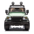 thumbnail image 2 of 24V 2 Seater Ride on Car for Kids, Licensed Land Rover Defender Volta 5008 Ride on Toys for Big Kids with Remote Control, Bluetooth, Music, LED Lights, Powered Electric Car for Kids Boys Girls, Green, 2 of 11