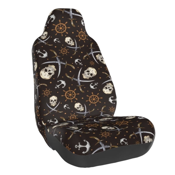 Rateoe Pirate Skulls Print Car Seat Cover,Elastic Car Seat Protector,Washable Durable Automotive Seat Cover Car Interior Accessories