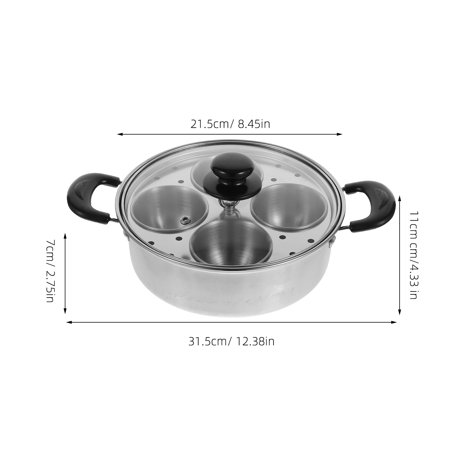 Homoyoyo Stainless Steel Steamer Pot - Multi-Functional Cooker for Even Steam Cooking and Healthy Meal Preparation