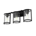 thumbnail image 2 of Hunter - Astwood 3-light Matte Black, Medium Size Vanity Light, Dimmable, Caged Style, Cylinder Shaped, for Bedrooms, Dining, Living Rooms - 48004, 2 of 8