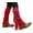 Red, variant on Tahoe Tack Kids Suede Leather Multi Purpose "I Love My Horse" Western Chaps with Fringes - Red / Medium