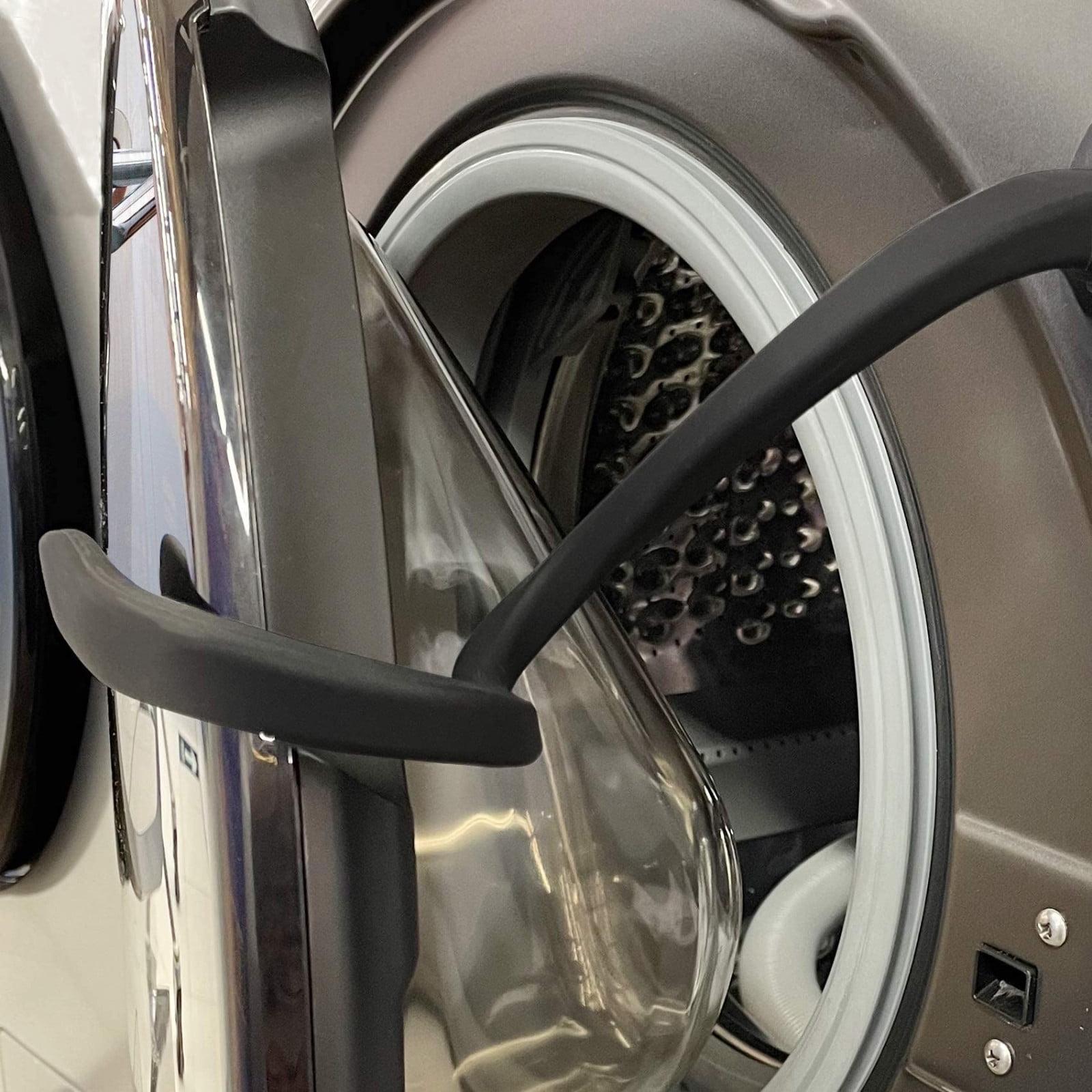 2 Packs Strong Magnetic Washing Machine Door Holder for Front Load Washers – Keep Washer Open to Dry & Prevent Mold – Flexible Adjustable Hose with Super Magnet – No Scratch