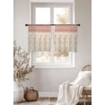 thumbnail image 3 of Spring Pink Floral Sheer Curtains 45 Inch Length 2 Panels Set Window Treatments, Vintage Farmhouse Flowers Art Rod Pocket Semi Curtains for Living Room/Bedroom/Kitchen Décor, 104"W x 45"L, 3 of 7