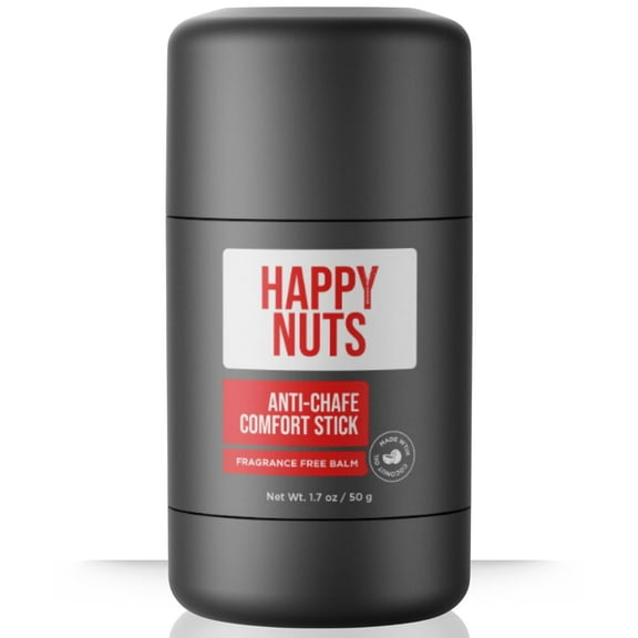 HAPPY NUTS Anti Chafing Friction Defense Comfort Stick for Men (Fragrance-Free) 1.7 oz.