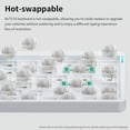 thumbnail image 4 of nuphy Air75 V2 Portable 75% Mechanical Keyboard Supports Bluetooth/2.4G/USB-C Compatible with Windows/Mac OS/Linux Systems- White Gateron Cowberry Switch - Open Box, 4 of 5
