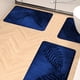 thumbnail image 5 of Juego de alfombras de baño en forma de hoja, alfombras de poliéster absorbentes de agua antideslizantes de 3 piezas para inodoro, sala de estar, dormitorio, cocina, puerta - diseño moderno, secado, 5 of 7