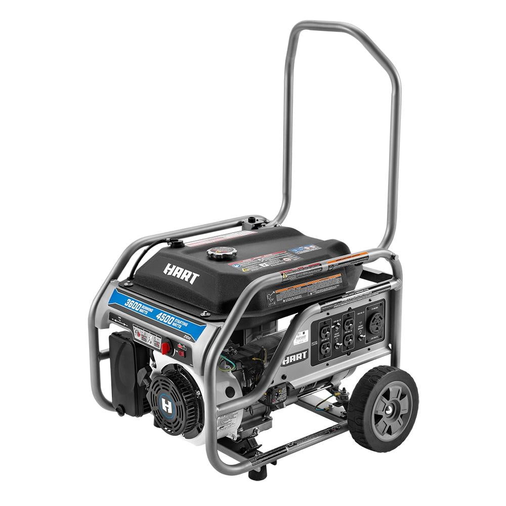 Open Box Hart 3600 Watt UL Certified Gas Generator with CO Protection