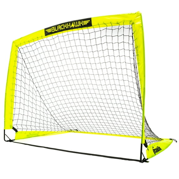 Franklin Sports Blackhawk Soccer Goal - Pop up - Indoor Outdoor - Adult Kids - 4' x 3' - Yellow