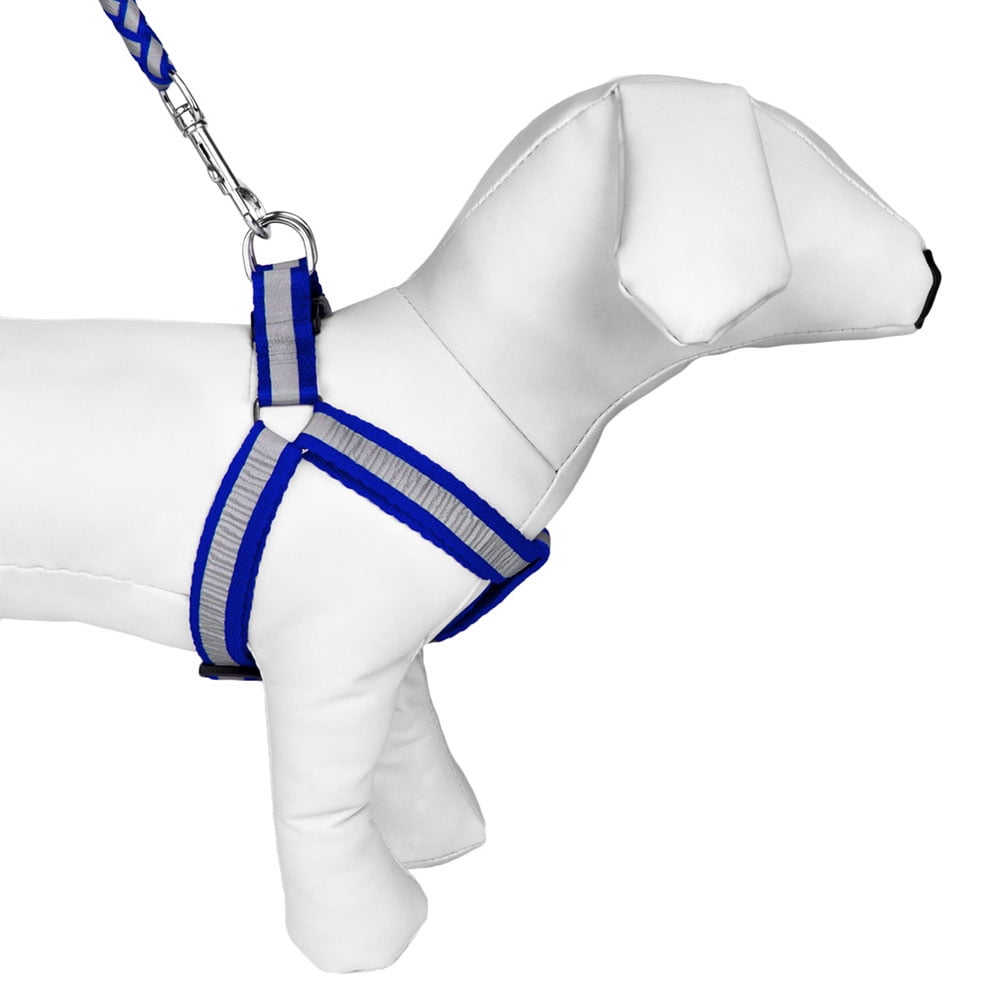CUECUEPET Braided Choke Free Reflective Dog Harness and Leash for Daytime and Evening Walking