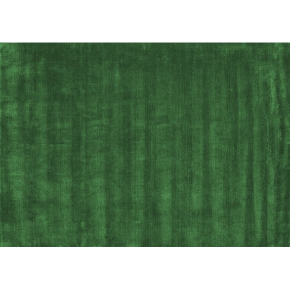Ahgly Company Indoor Rectangle Abstract Emerald Green Contemporary Area Rugs, 2' x 5'