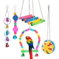thumbnail image 4 of Juguete Interactivo Pájaros Accesorios Madera Multicolor Decorar Bola grande 5 piezas Yuyangstore Juguetes de aves, 4 of 8