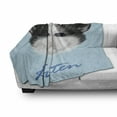 thumbnail image 3 of Cartoon Soft Flannel Fleece Blanket, Portrait of Domestic Kitten Newborn Bicolor Furry Head Pink Wet Nose Artwork, Cozy Plush for Indoor and Outdoor Use, 60" x 80", Black White Blue, by Ambesonne, 3 of 6