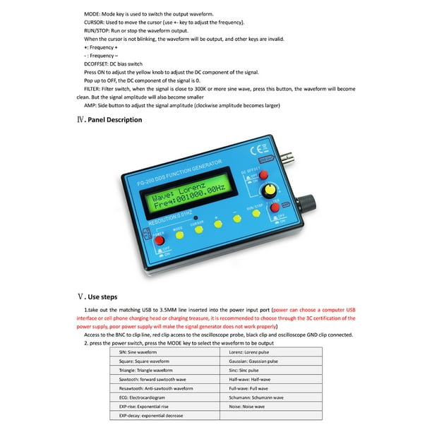 Generador De Funciones DDS Por USB - Rango 1Hz A 500kHz Para Pruebas Y Calibración - Ideal Para Osciloscopios Y Ajustes Electrónicos