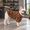Coffee Brown-Medium/Large, variant on Coffee Brown Medium Leopard Print Stretchy Fleece Turtleneck Pet Winter Clothes for Dogs and Cats