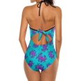 thumbnail image 4 of NICKSUN Maillot de Bain une Pièce pour Femmes Contrôle du Ventre Maillot de Bain Modeste Col en V, 4 of 7