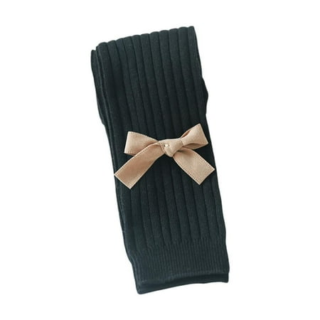 

Baby Tights For Girls Soft Cotton Infant Bow Leggings Toddler Solid Knit Socks Warm Stockings Newborn Pants