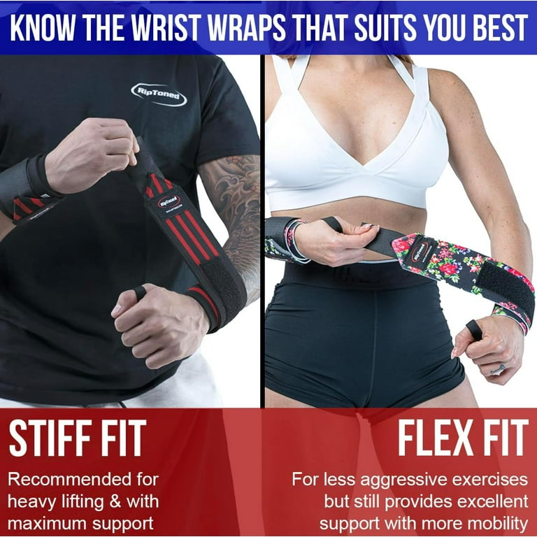 Rip Toned Wrist Wraps for Weightlifting (USPA Approved) 18 Professional  Quality Straps with Ergonomic Thumb Loops - Lifting Wrist Support Braces  for Powerlifting, Bodybuilding, Strength Training 