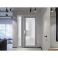 thumbnail image 5 of Front Exterior Prehung Metal-Plastic Door Frosted Glass / Manux 8102 Grey Ash / Side Window / Office Commercial and Residential Doors Entrance Patio Garage 42" x 80" Left-hand Inswing, 5 of 5