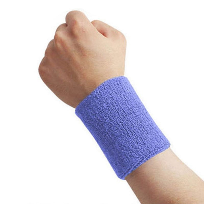 Unisex Terry Cloth Cotton Sweatband Sports Wrist Tennis Yoga Sweat WristBand