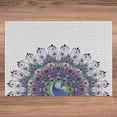 thumbnail image 5 of Ambesonne Colorful Jigsaw Puzzle Durable Cardboard, Exotic Wild Peacock, 1000 pcs, Violet Blue Green Pink, 5 of 5