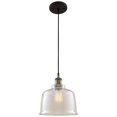 thumbnail image 5 of Kira Home Hawthorne 9" Vintage Industrial Pendant Light + Tinted Glass Shade, Adjustable Wire, Antique Brass Finish, 5 of 6