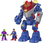 Imaginext DC Super Friends Superman Robot, robot toy playset with character figures for preschool kids ages 3 to 8 years old