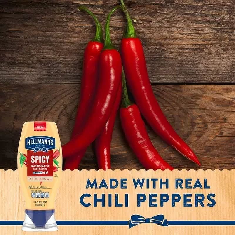 Hellmann's Spicy Mayonnaise Dressing 11.5 fl oz (Pack of 4)