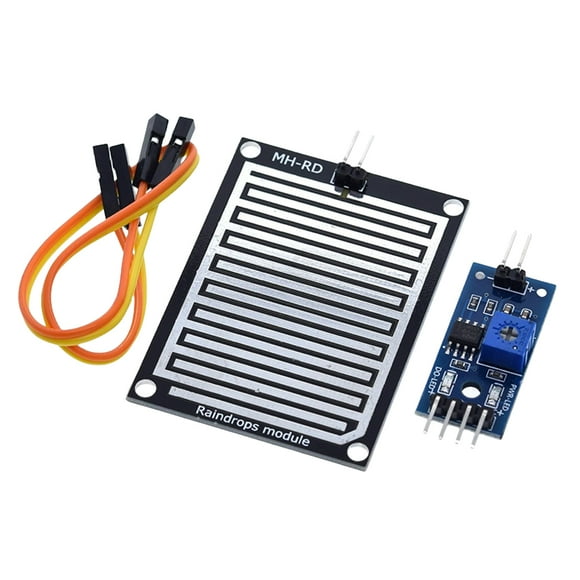 Peggybuy 3.3V-5V LM393 Rain Drops Detection Moisture Monitor Sensor for Arduino Robot Kit