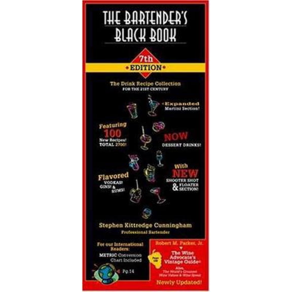 Pre-Owned Bartender's Black Book, 7th Edition: 2,700 New and Classic Recipes (Unknown) 1891267752 9781891267758