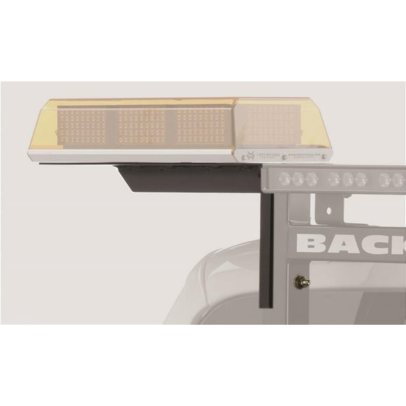BackRack Headache Rack Light Mount 91007 Use on BackRack Model Racks; Rectangular; Black; Without Light