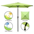 thumbnail image 4 of Abble 6.5FT Square Outdoor Patio Umbrella with Push Button Tilt and Crank Handle, Market Umbrella with 4 Sturdy Umbrella Ribs for Garden Deck Backyard Pool, Green, 4 of 5