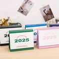 thumbnail image 2 of 2025 New Year Spiral Desk Calendar, Daily Schedule Planner with Inspirational Quote, Simple Flip Design, Paper Desktop Calendar for Home School Office Decoration, Gift for Friends - Pack of 1, 2 of 9