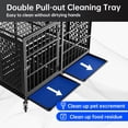 thumbnail image 2 of Snuowu 48Inch Heavy Duty Dog Crate with Wheels, Metal Big Dog Cage for Large and Medium Dogs, Extra Large XL XXL Indestructible Dog Crate with Removable Tray., 2 of 7