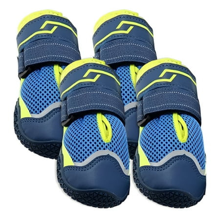 TELOLY 4Pcs Dog Shoes Claw Guard Dog Boots Motion Stability Dog Shoes Large Size Dogs Dark Blue 3in