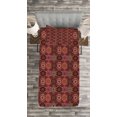 thumbnail image 3 of Ambesonne Moroccan Quilted Bedspread Set 2 Pcs, Vintage Ottoman Tile, Twin Size, Green Vermilion Ruby, 3 of 3