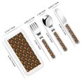 thumbnail image 2 of Honeii Festive Squirrels Dark Forest Print Children's Knife, Fork And Spoon Set,Reusable Utensils Set with Case,Travel Cutlery Set,for Kids Adults Camping, 2 of 5