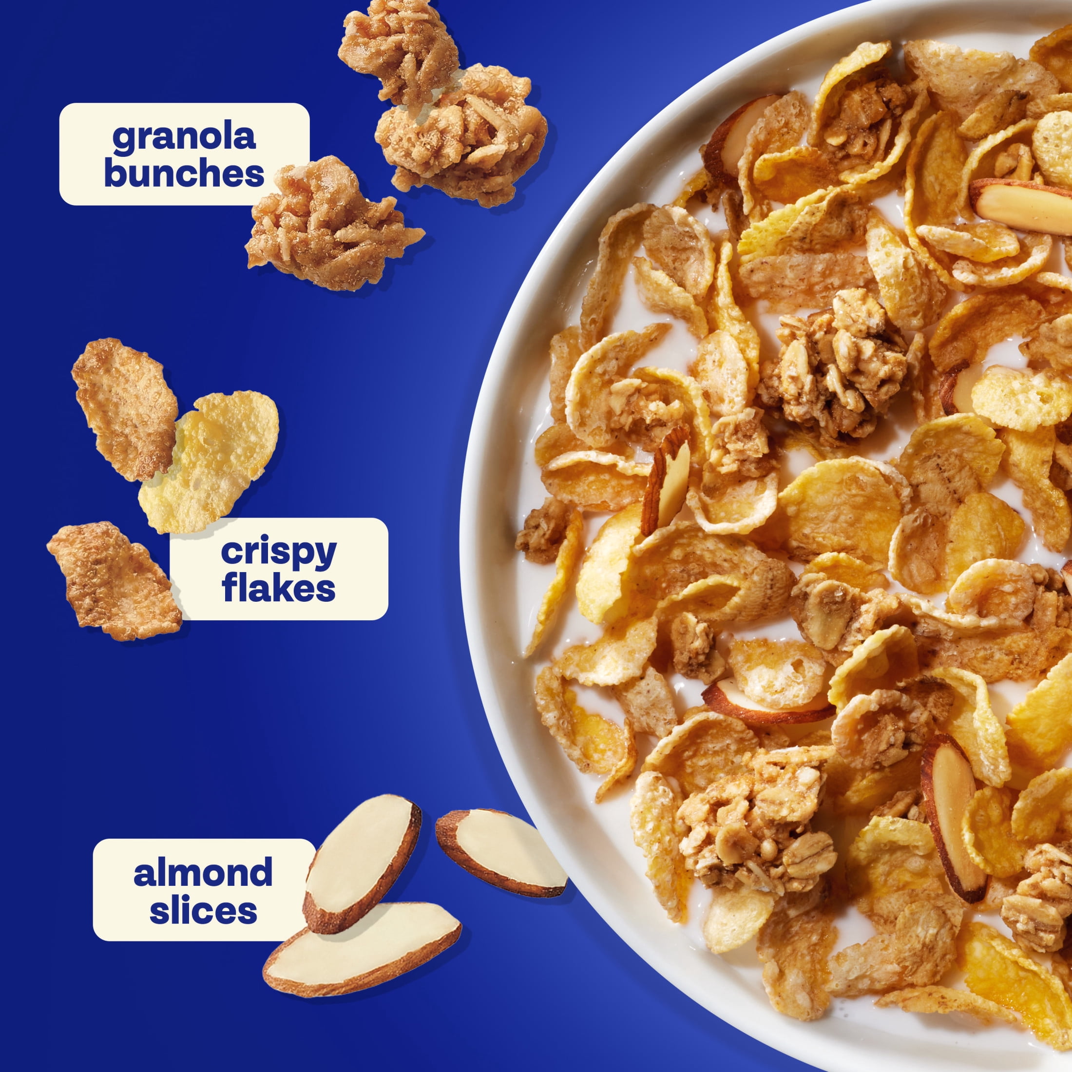 (12 pack) Honey Bunches of Oats with Almonds Almond Breakfast Cereal, Family Size 28 oz Box